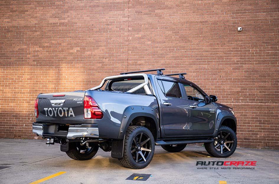 TOYOTA HILUX N80 4WD AVALANCHE MACHINED FACE MATTE BLACK DARK TINT